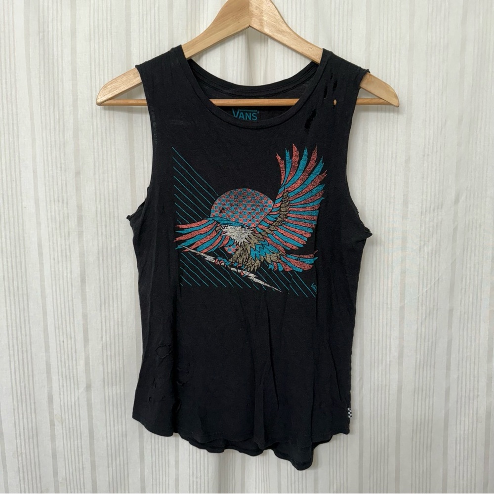 🌈5/$25 BUNDLE! Vans Distressed Eagle Muscle Tee